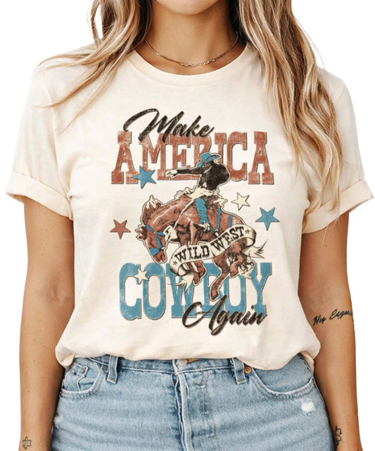 Rustee Women's Make America Cowboy Again Tee