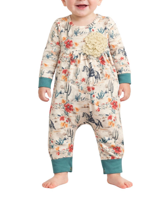 The Wellington Co Infant Girls' TwoCan Cowboys & Flowers Romper