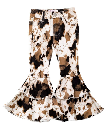 COWHIDE DENIM FLARES TODDLER-a ! desc :  ! caption :