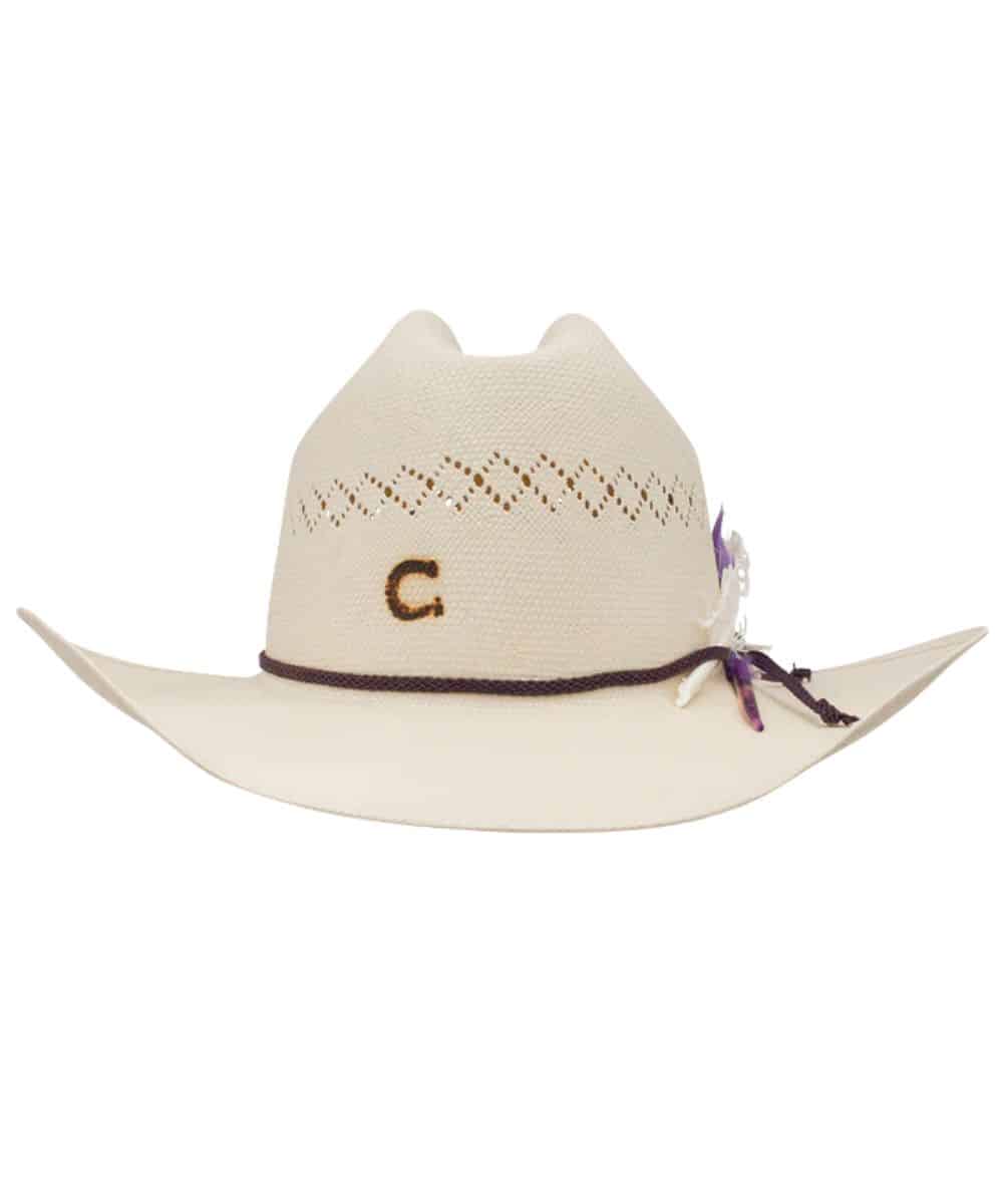 Charlie 1 Horse Women's 10X Purple Haze Straw Hat