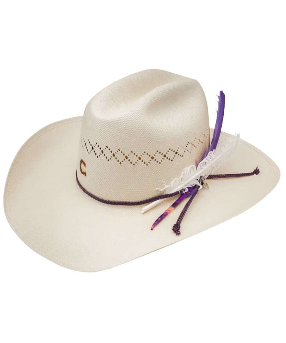 Charlie 1 Horse Women's 10X Purple Haze Straw Hat