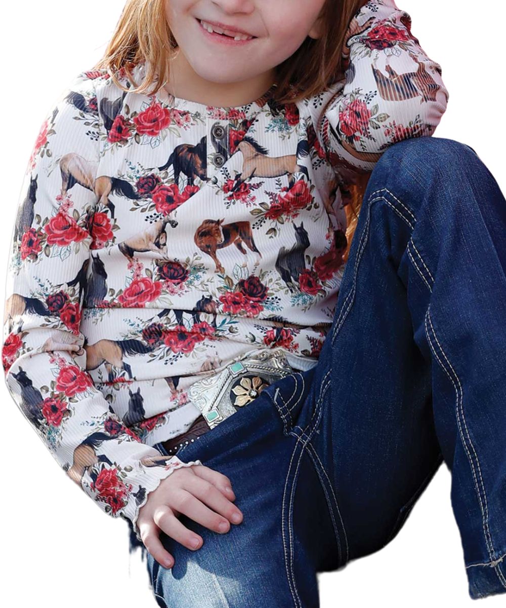Cruel Girl Girls' Henley Top