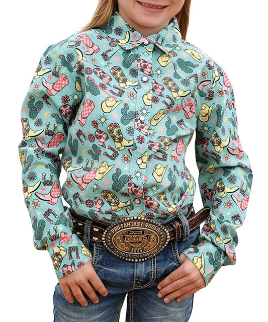 Cruel Girl Girls' Western Snap Shirt