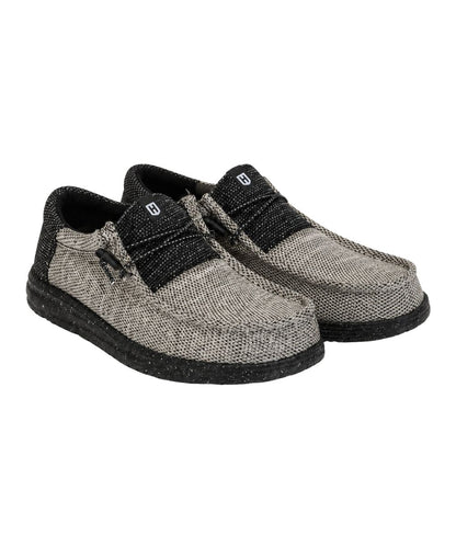 Men's Tan/Black Slip-On Casual Shoe Featuring Adjustable Laces For Easy On And Off