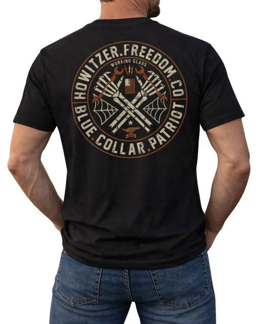 Howitzer Men's Blue Collar Freedom Tee