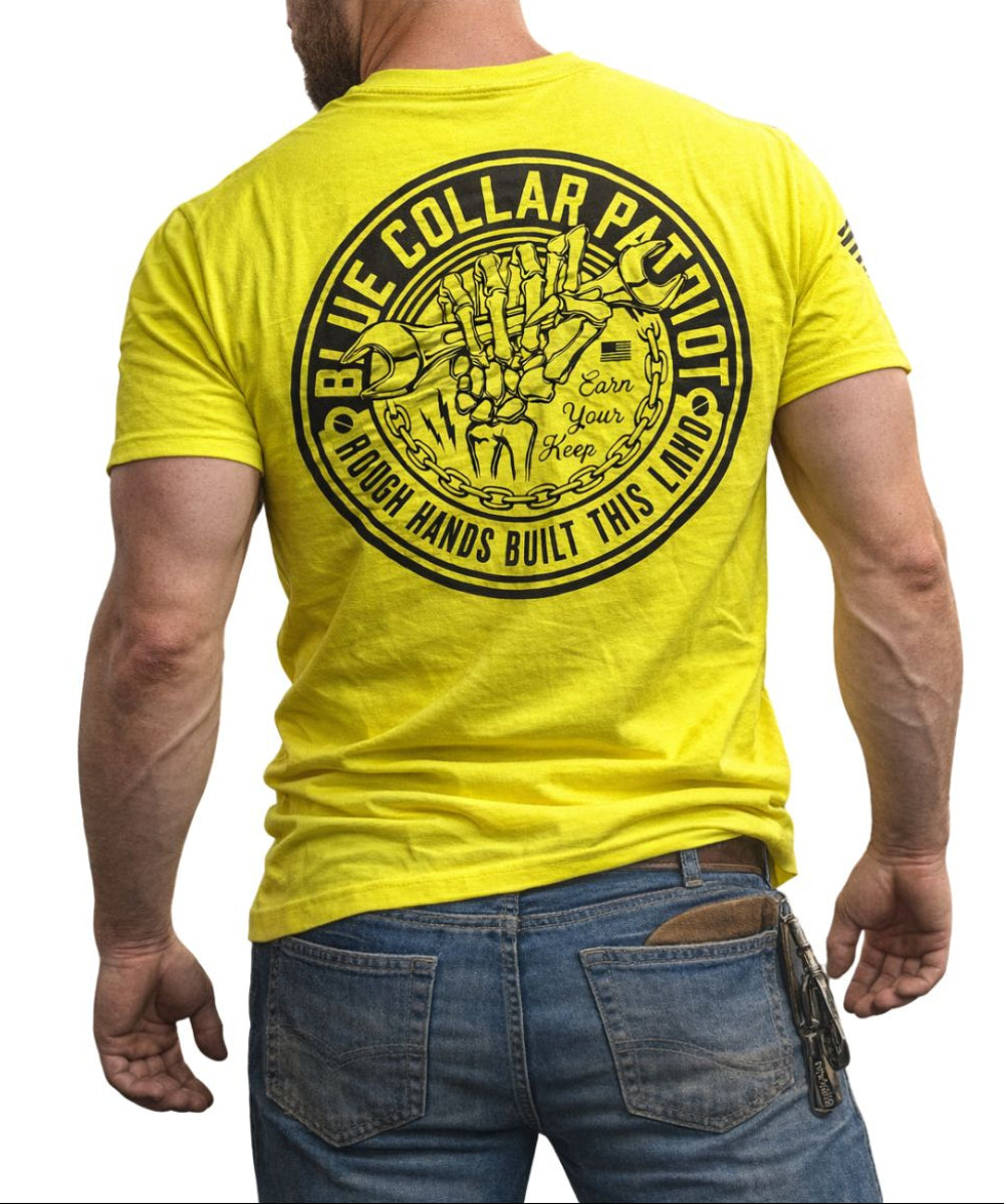 Howitzer Men's Yellow Rough Hands Tee