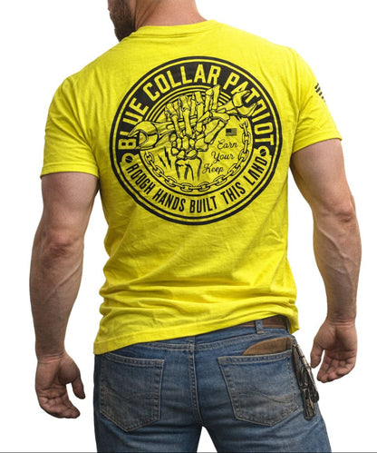 Howitzer Men's Yellow Rough Hands Tee