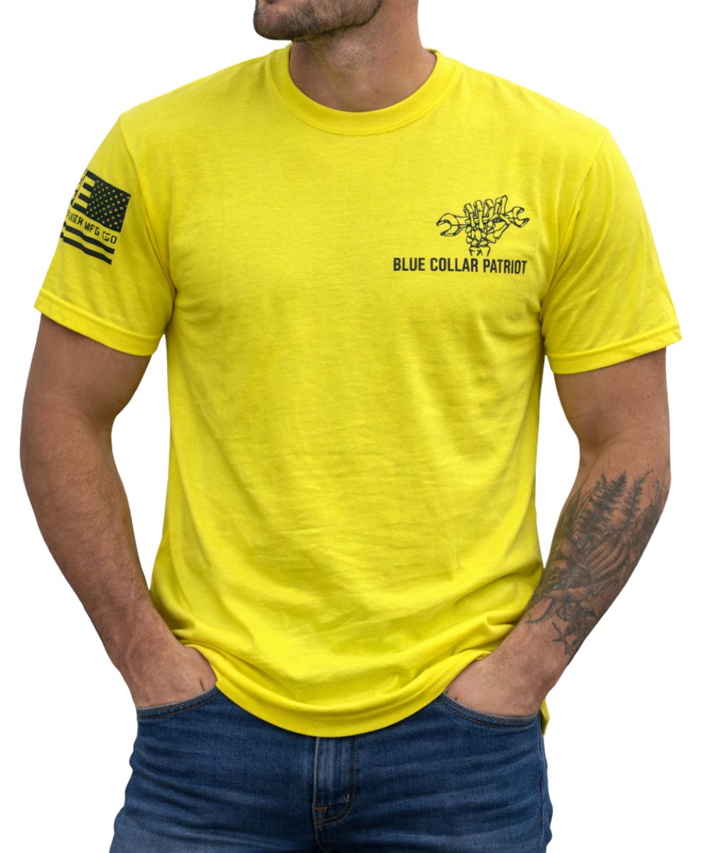 Howitzer Men's Yellow Rough Hands Tee