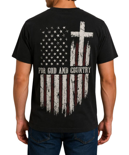 Howitzer Men's God & Country Black Tee