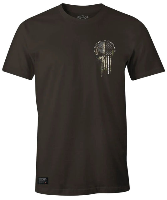Front view of the men's short sleeve graphic tee