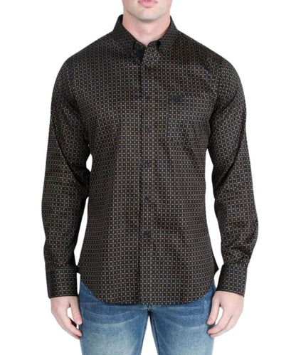 Platini Men's Black Button Down Shirt