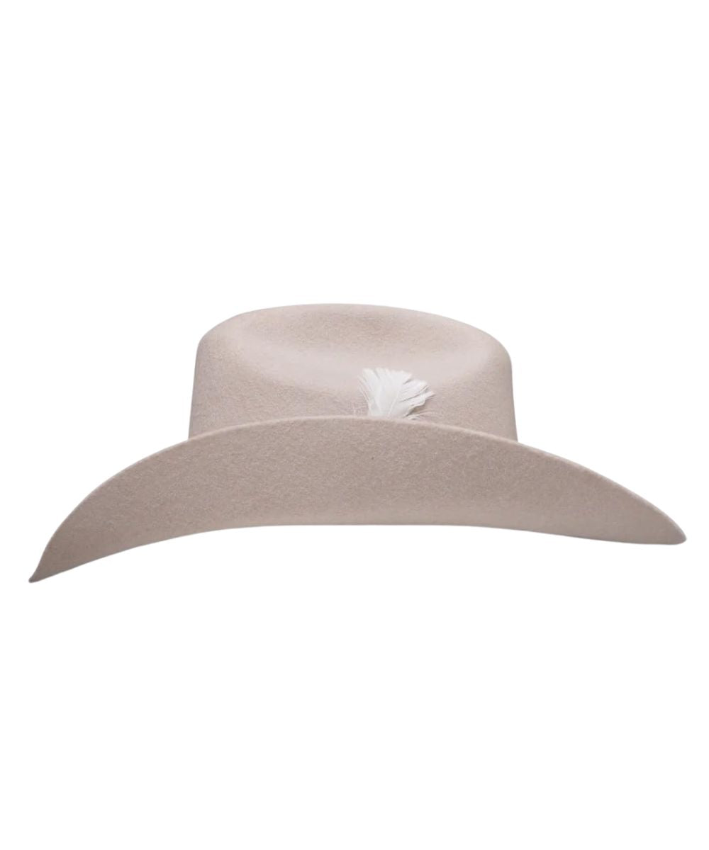 Left side view featuring the 4" brim