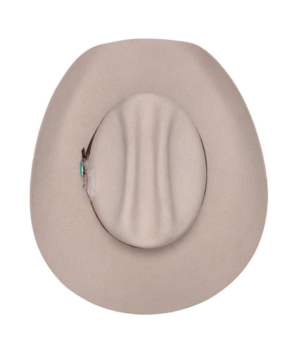 Birdseye view of the women's silverbelly wool hat