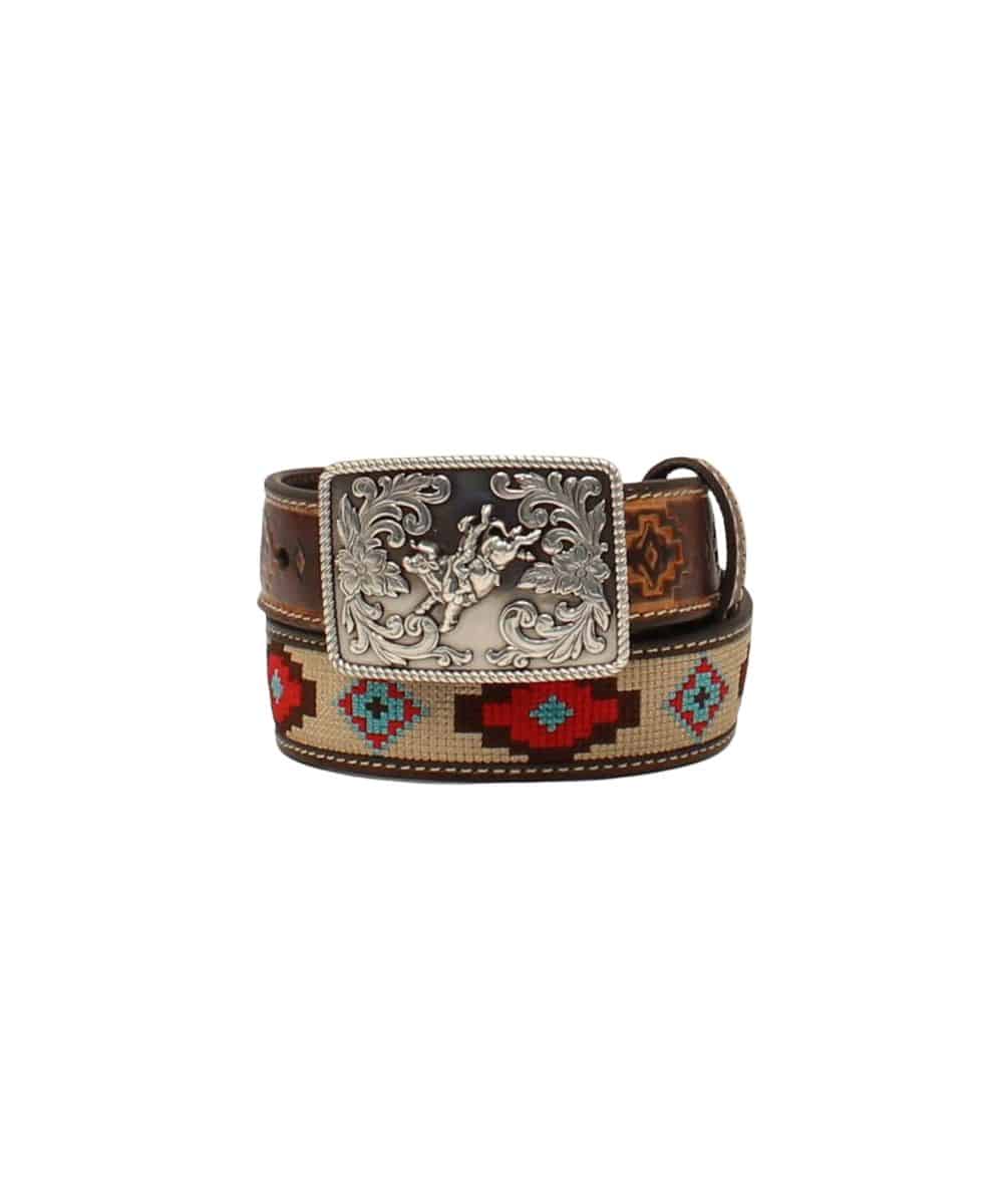 M&F Western Boys' 3D Aztec Belt
