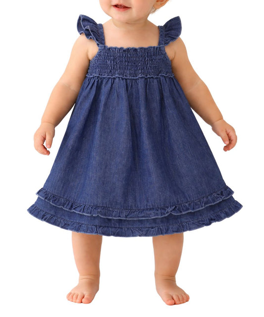 L'oved Baby Infant Girls' Denim Summer Dress