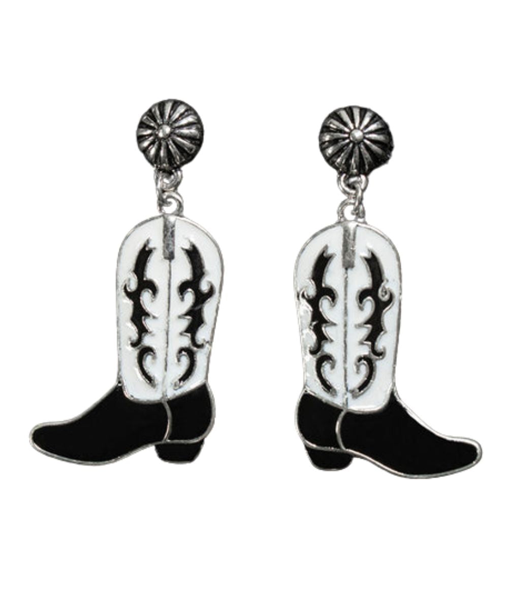 M&F Western Women's Silver Strike Boot Earrings
