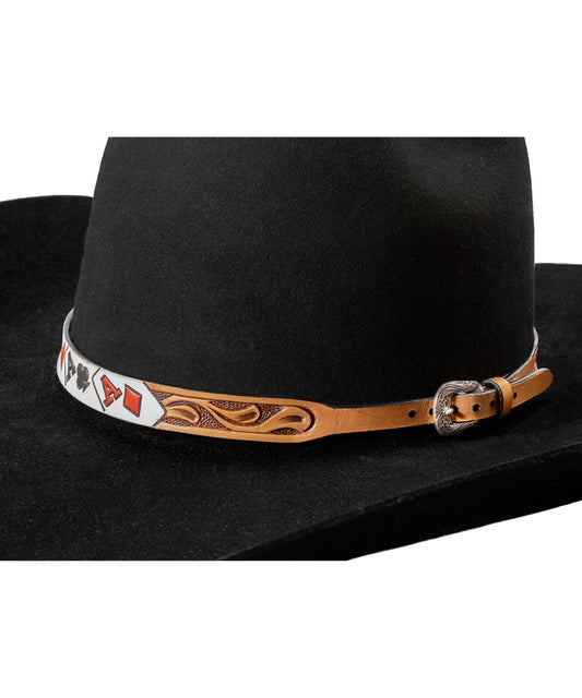 3D Ace Cards Hatband Natural Color