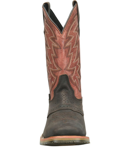 Front view featuring the soft square toe
