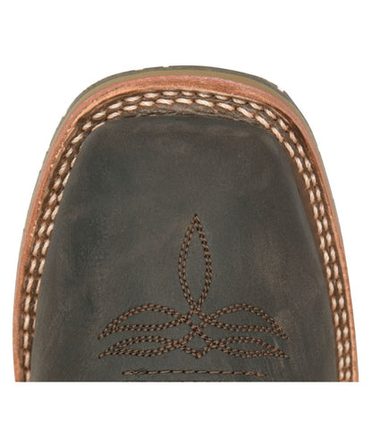 Close-up view of the soft square toe