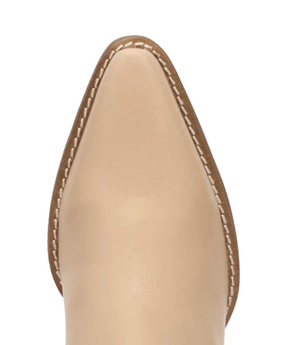 Close-up zoomed view of the snip pointed toe