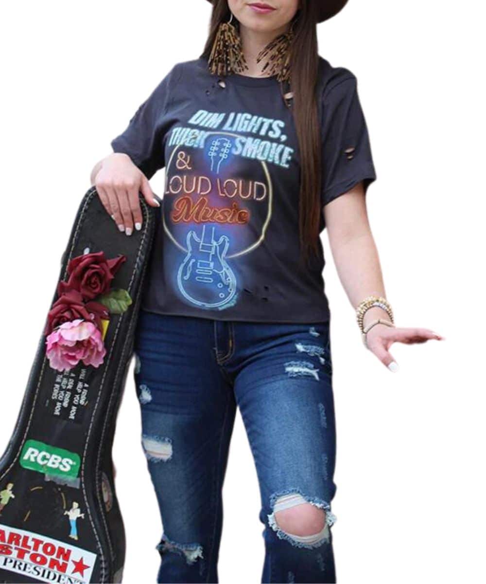 DIM LIGHTS THICK SMOKE TEE ! desc :  ! caption :