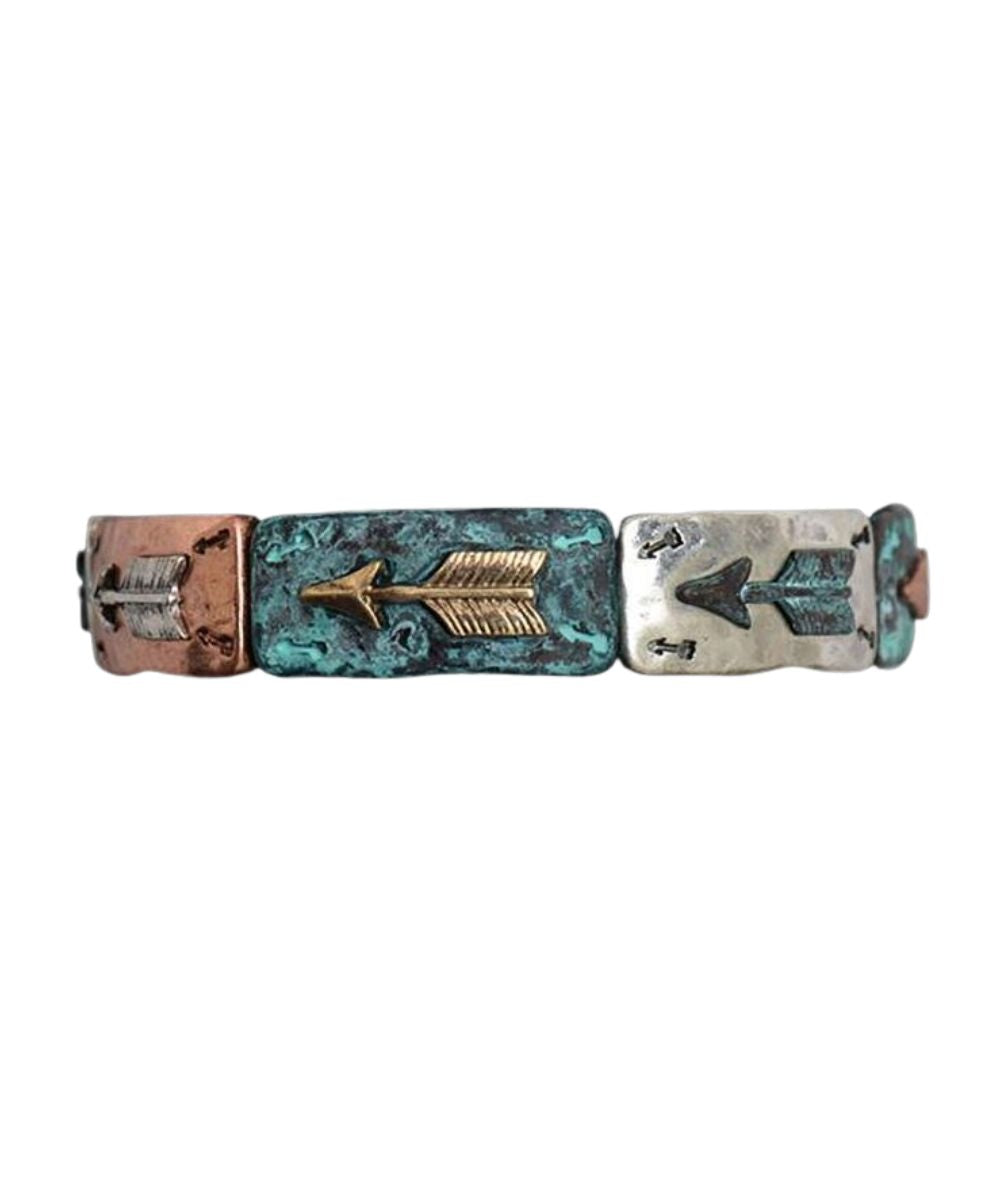 M&F Western Women's Silver Strike Plated Bracelet