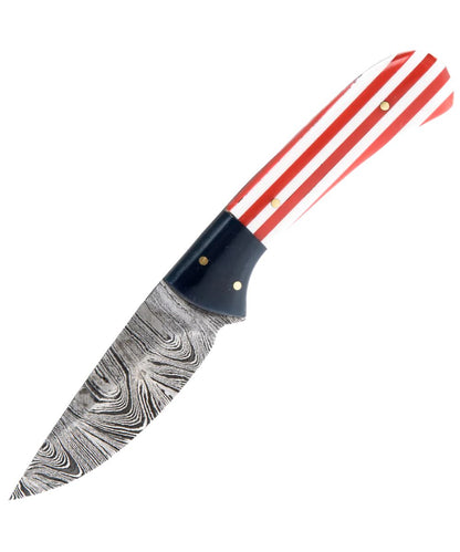 Double D Damascus Knife