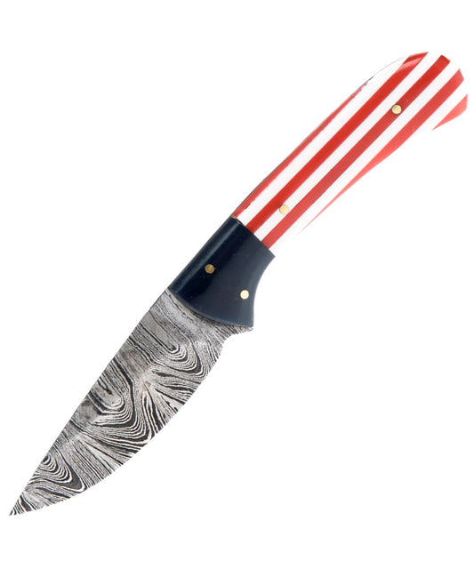Double D Damascus Knife