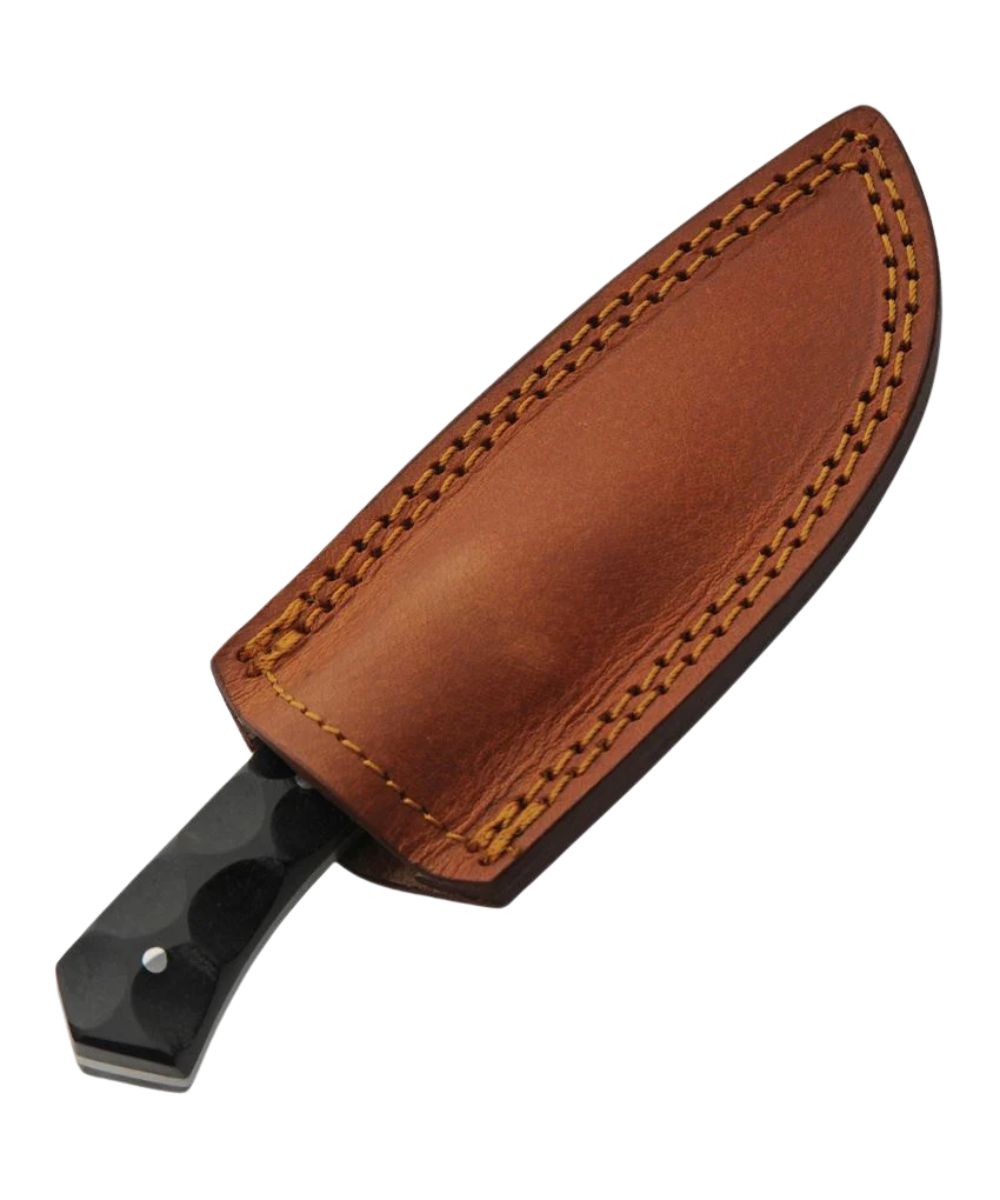 Brown leather sheath included