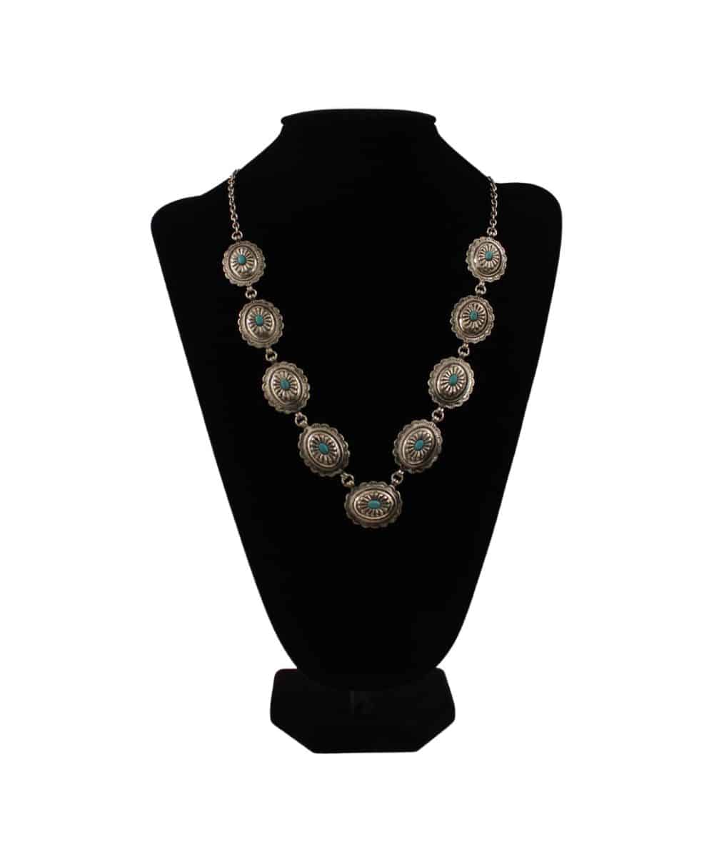 M&F Western Women's Silver Strike Concho Necklace