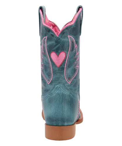 Back side view featuring the 1" stockman heel