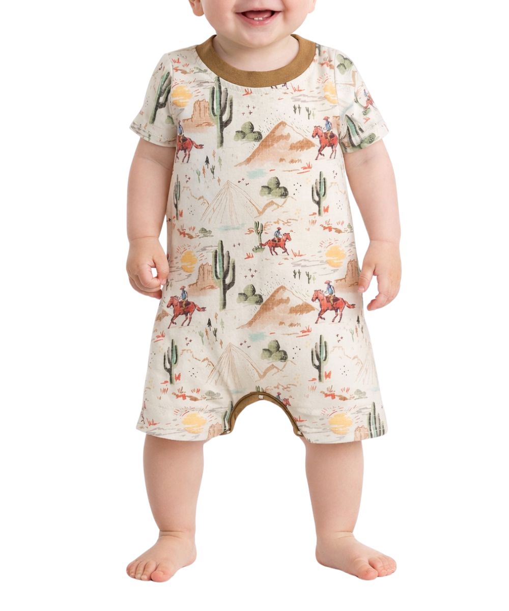 The Wellington Co Infant TwoCan Dusty Cowboys Romper