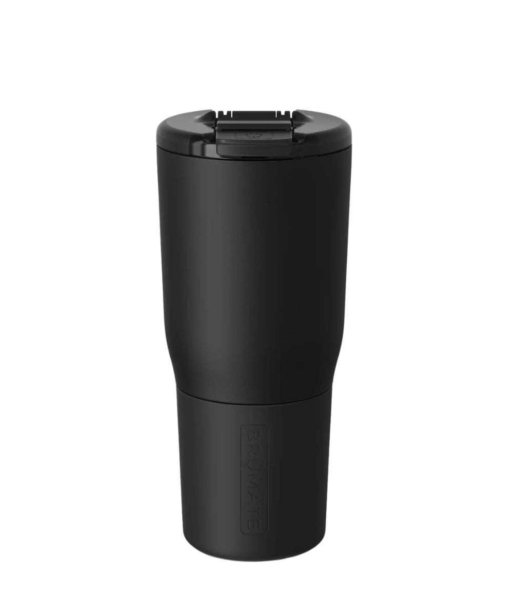 Side view of the matte black 25 oz tumbler