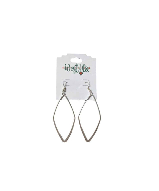 West & Co. Women's Diamond Shaped Earrings