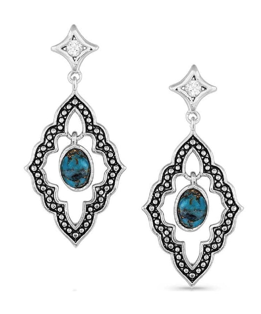 Montana Silversmiths Women's Star Turquoise Earrings
