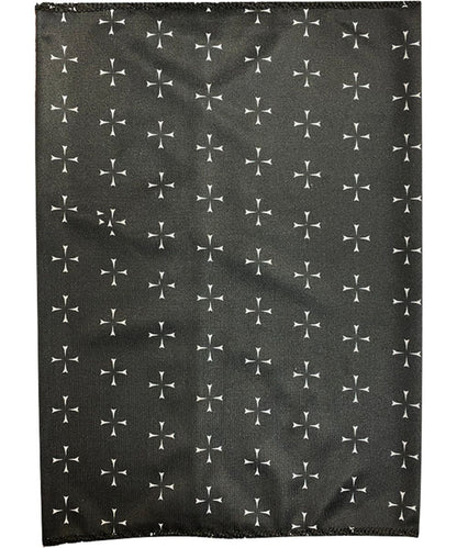 Flat view of the black neck gaiter