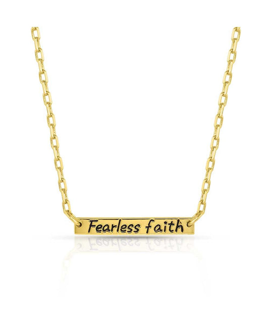 Montana Silversmiths Women's Fearless Faith Bar Necklace