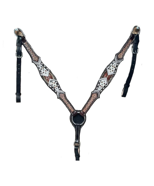 Rodeo Drive Dark Oil Cowhide Breast Collar