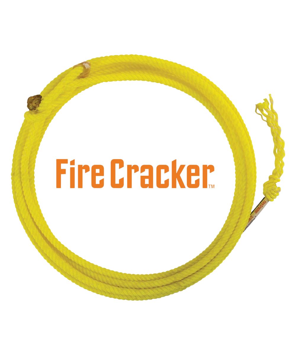 Front view of the yellow Classic Rope kids' Fire Cracker rope