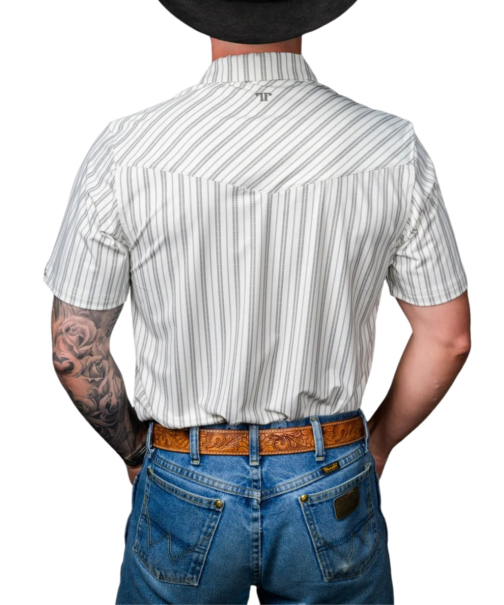 Ferrell Men's The Jack Pearl Snap Polo shirt back on white background