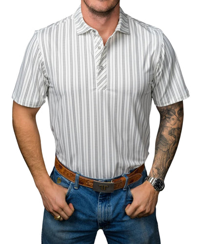Ferrell Men's The Jack Pearl Snap Polo shirt on white background