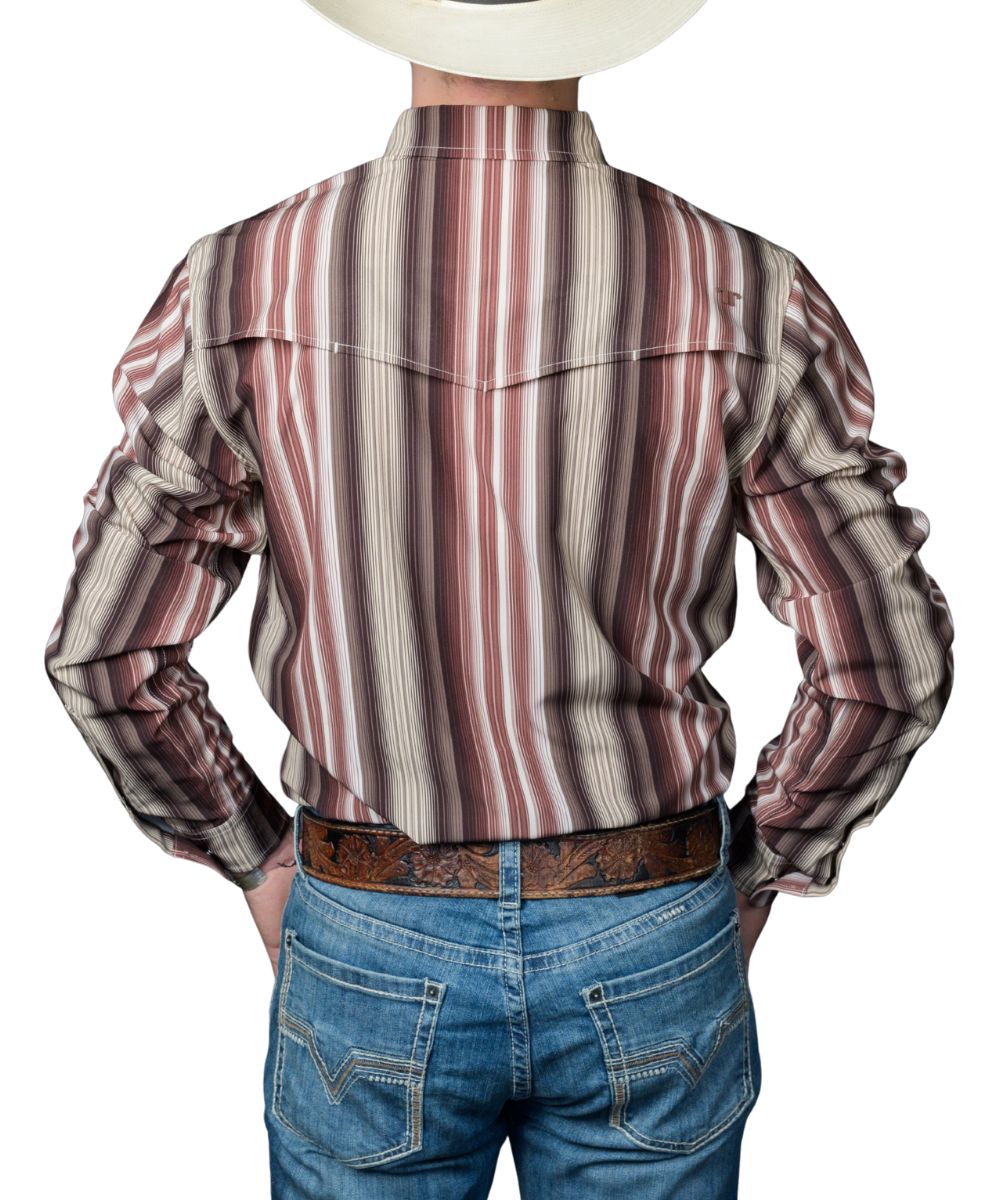 Ferrell Brand Men's Brown The Harrison Snap Shirt