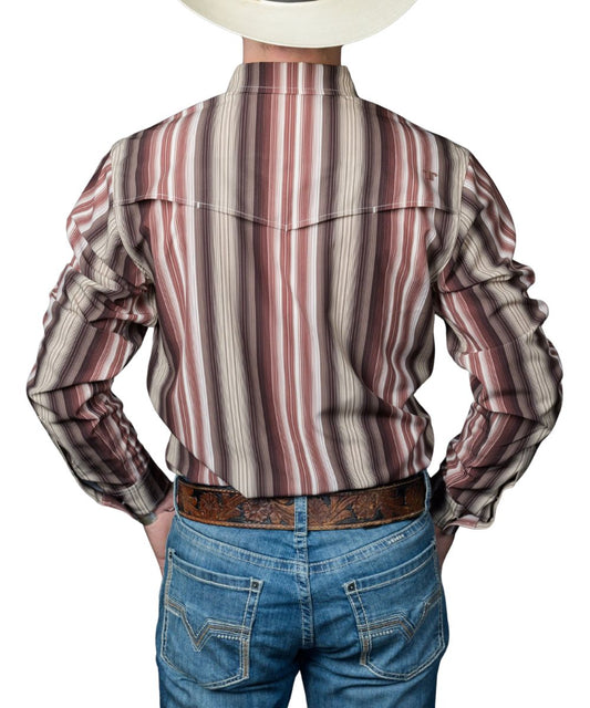 Ferrell Brand Men's Brown The Harrison Snap Shirt