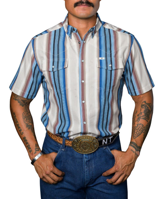 Ferrell Brand Men's Cream The Harrison Snap Shirt