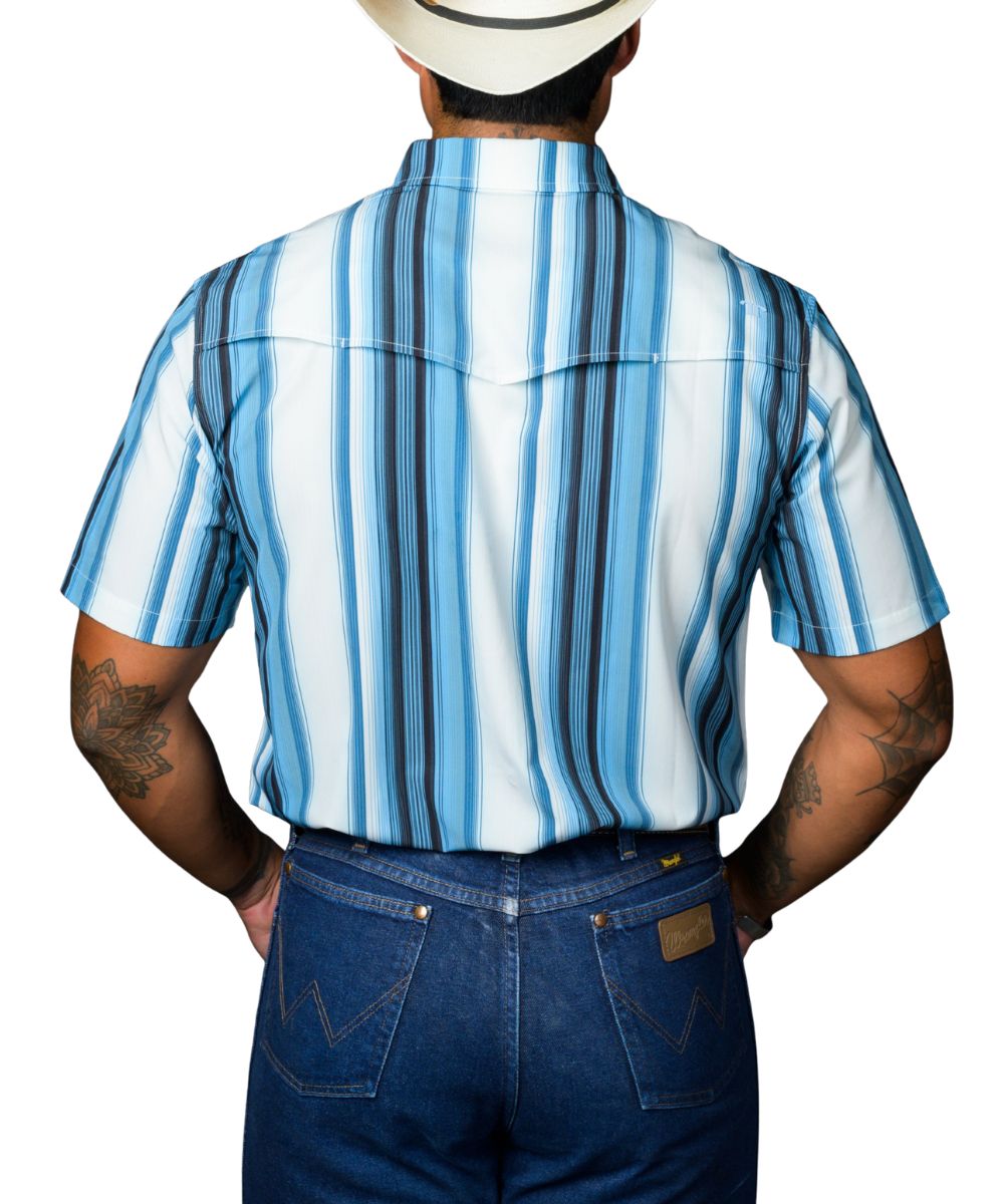Ferrell Brand Men's Blue The Harrison Snap Shirt