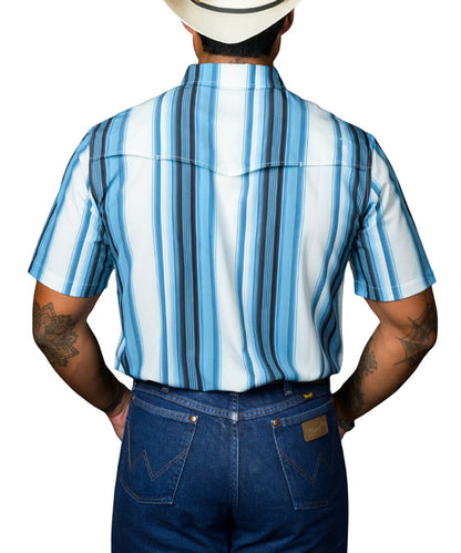 Ferrell Brand Men's Blue The Harrison Snap Shirt