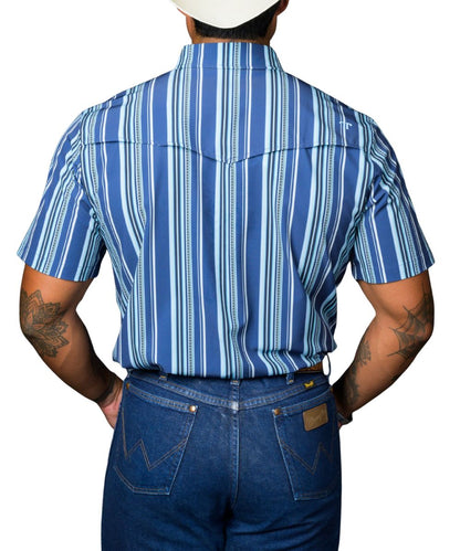 Ferrell Brand Men's Blue The James Snap Shirt