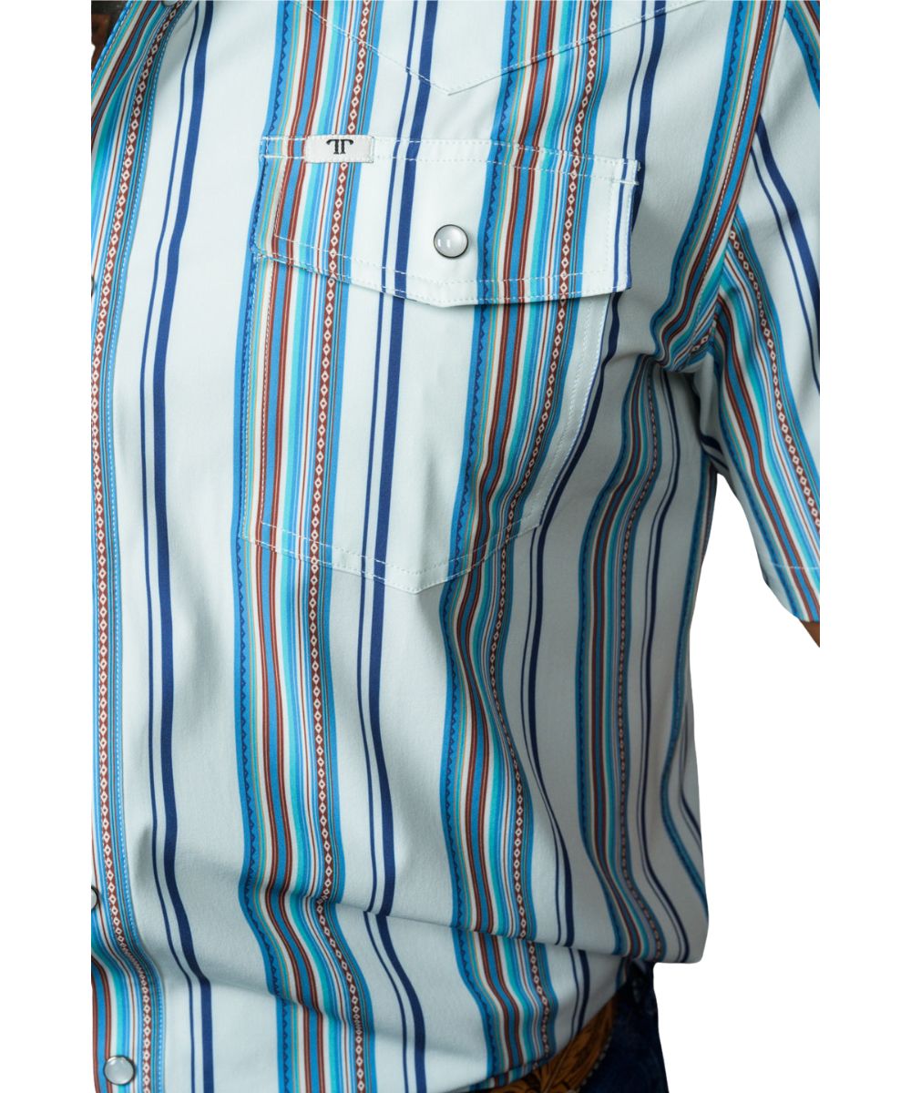 Ferrell Brand Men's Light Blue The James Snap Shirt