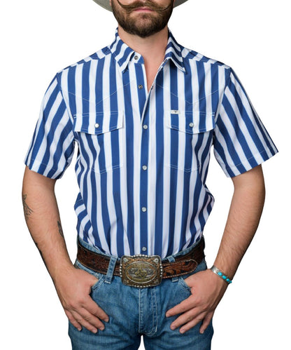 Ferrell Brand Men's Blue The Liam Snap Shirt