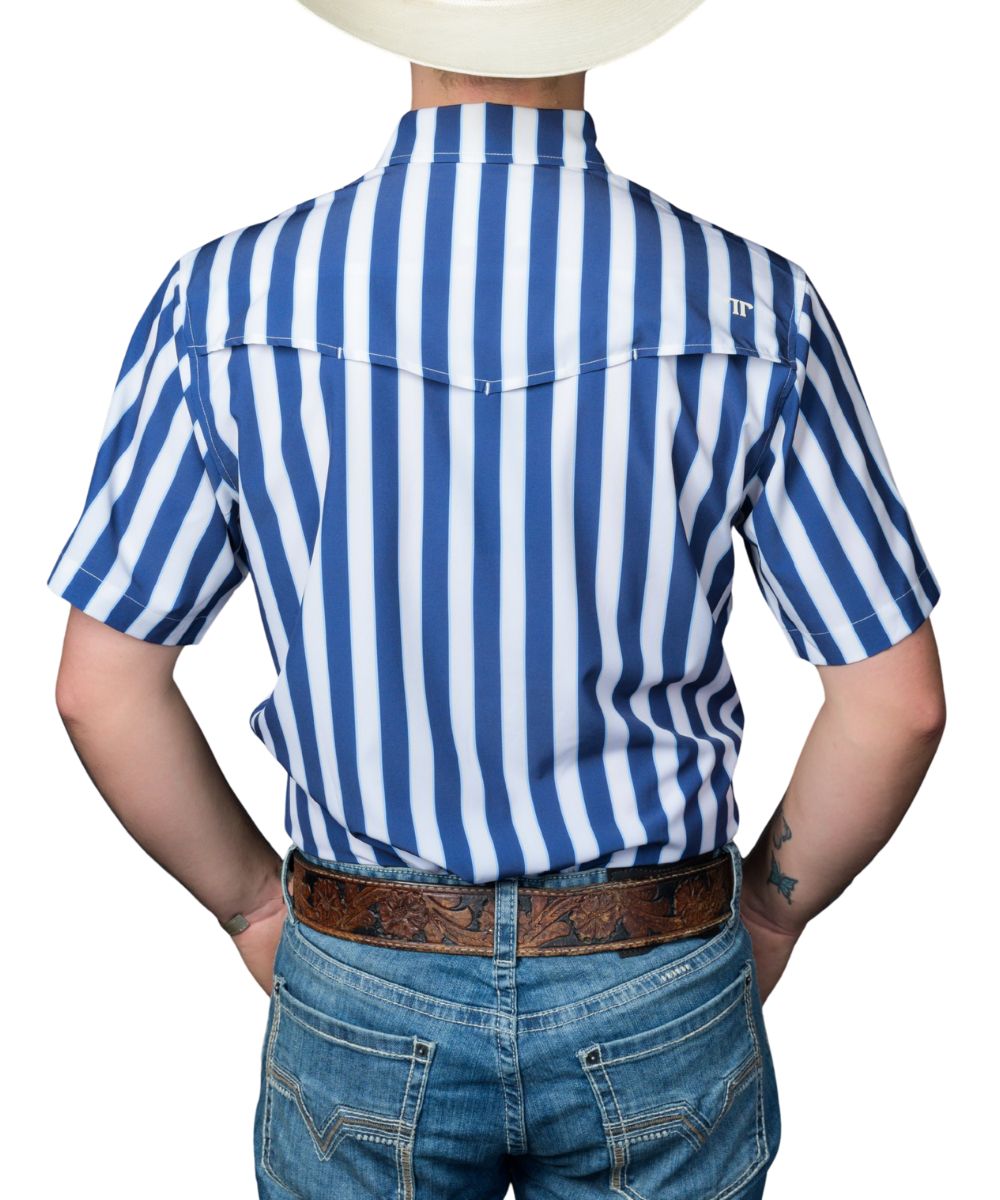 Ferrell Brand Men's Blue The Liam Snap Shirt